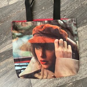 Taylor Swift Red Taylor’s Version Album Cover Capital One Tote Bag